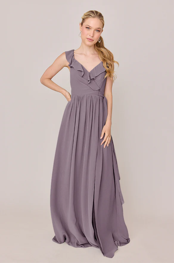 Valerie Chiffon Faux Wrap Dress | Made To Order - Image 92