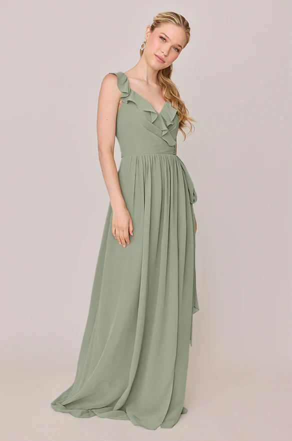 Valerie Chiffon Faux Wrap Dress | Made To Order - Image 96